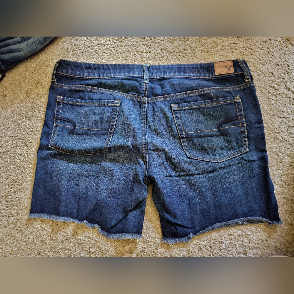 AE denim shorts